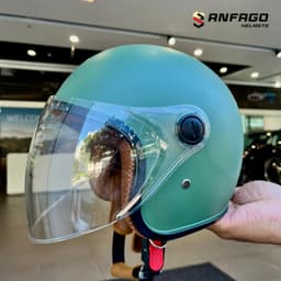 Mũ bảo hiểm 3/4 kính dài cho nam nữ, chống gió, che nắng mưa, nhiều màu sắc đa dạng. 6