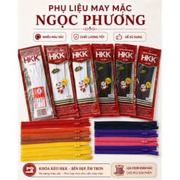 Dây kéo quần tây HKK túi 12 sợi, dây kéo gấu đỏ dài 18cm. 1