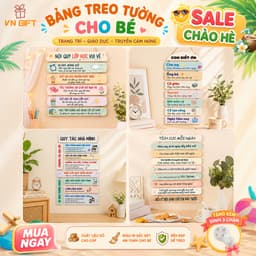 BẢNG GỖ TRANG TRÍ LỚP HỌC SIÊU DỄ THƯƠNG 1