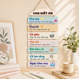BẢNG GỖ TRANG TRÍ LỚP HỌC SIÊU DỄ THƯƠNG 6