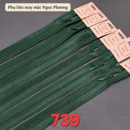 Dây kéo giọt lệ 25cm 40cm 50cm 60cm HKK (1 lố 12 sợi) 6