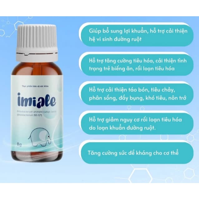 Imiale ( hộp  8ml ) Men vi sinh hỗ trợ cải thiện hệ tiêu hóa, tăng sức đề kháng > BUNBUN SHOP