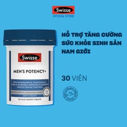 [Hàng cty] Rễ Sâm+ Bạch Tật Lê Viên Uống Tăng Cường Sức Khỏe Nam Giới, Sinh Sản Swisse Ultiboost Men’s Potency+ L/30V 2