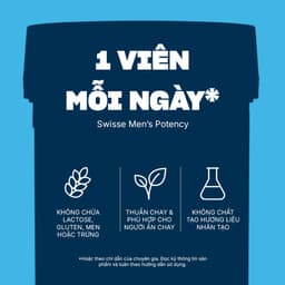 [Hàng cty] Rễ Sâm+ Bạch Tật Lê Viên Uống Tăng Cường Sức Khỏe Nam Giới, Sinh Sản Swisse Ultiboost Men’s Potency+ L/30V 5