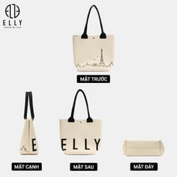 [Tặng hộp 20.10] Túi xách nữ ELLY EL373 túi đeo vai xách tay thời trang công sở bền bỉ cao cấp tiện dụng đựng đồ cá nhân 3