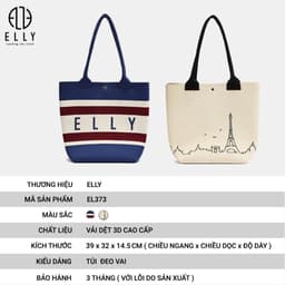 [Tặng hộp 20.10] Túi xách nữ ELLY EL373 túi đeo vai xách tay thời trang công sở bền bỉ cao cấp tiện dụng đựng đồ cá nhân 2