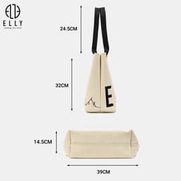 [Tặng hộp 20.10] Túi xách nữ ELLY EL373 túi đeo vai xách tay thời trang công sở bền bỉ cao cấp tiện dụng đựng đồ cá nhân 4
