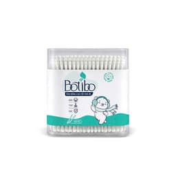 Tăm bông trẻ em Botibo kids,vcool kháng khuẩn ( hộp 200 que lõi giấy) cho bé sơ sinh ngoáy tai mũi Ecobe 9