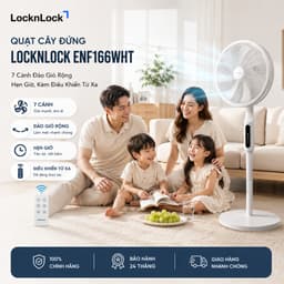 Quạt Cây Đứng LocknLock ENF166WHT 7 Cánh Đảo Gió Rộng, Hẹn Giờ, Kèm Điều Khiển Từ Xa, Chính Hãng - JoyMall 8