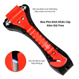 Búa thoát hiểm đục kiếng cao cấp có đế, búa cứu hộ an toàn cho xe hơi, búa phá kính ô tô, cửa sổ cắt dây an toàn 6