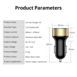 Tẩu sạc nhanh giá rẻ 2 cổng USB thích hợp cho mọi dòng xe ô tô 9