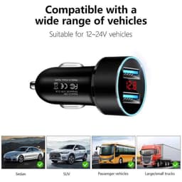 Tẩu sạc nhanh giá rẻ 2 cổng USB thích hợp cho mọi dòng xe ô tô 8