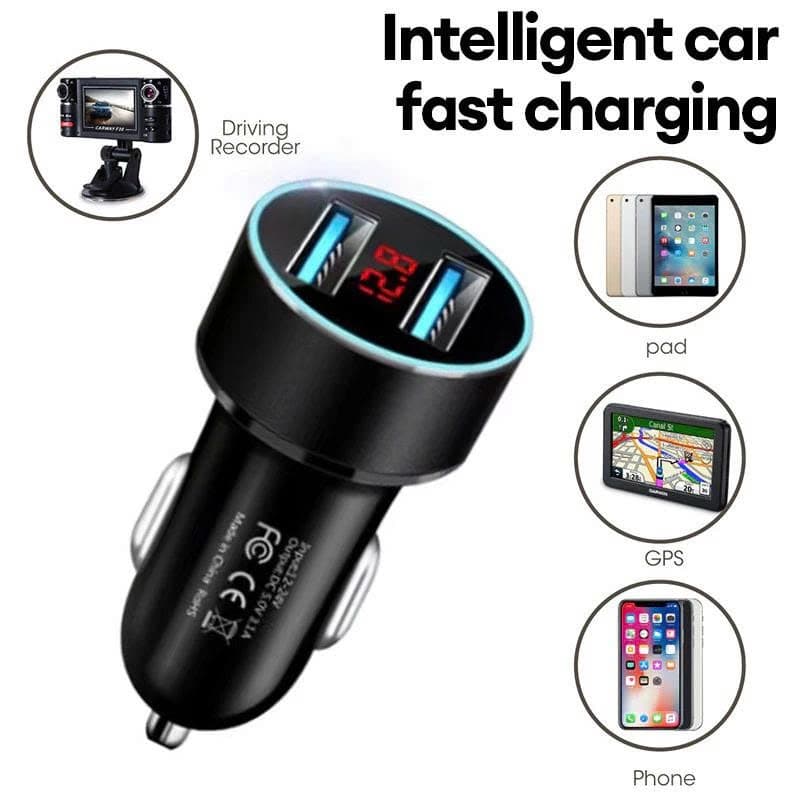 Tẩu sạc nhanh giá rẻ 2 cổng USB thích hợp cho mọi dòng xe ô tô