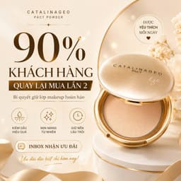 Phấn Phủ Kiềm Dầu Catalina GEO Vàng Hàn Quốc 25g – Siêu Mịn, Lâu Trôi, Mỏng Nhẹ Nâng Tông Tự Nhiên 3