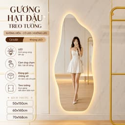 Gương hạt đậu không viền, gương soi toàn thân decor phòng ngủ shop quần áo 70x168cm 1