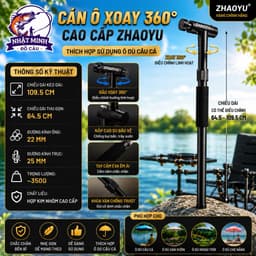 Cán ô xoay 360 độ , thân kim loại cứng cáp dài 1M 1