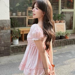 Áo babydoll tôn dáng v1 form áo xếp nhiều tầng TRANGCLOTHINGG Áo kiểu nữ dễ thương mặc hè đi biển đi chơi 3