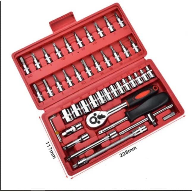 [Top Value] BỘ DỤNG CỤ 46 CHI TIẾT, BỘ DỤNG CỤ MỞ BU LÔNG ỐC VÍT ĐA NĂNG BH 12 THÁNG LOẠI 1