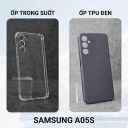 Ốp lưng Samsung A05 / A05S TPU ĐEN / TRONG SUỐT CHỐNG SỐC  cao cấp chống sốc va đập viền cạnh vuông bảo vệ đt 2