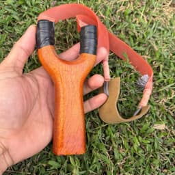 bộ Ná cao su gỗ căm xe tặng kèm 1 dây sỏi đá dày 2mm dài 25cm 2