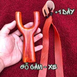 bộ Ná cao su gỗ căm xe tặng kèm 1 dây sỏi đá dày 2mm dài 25cm 5
