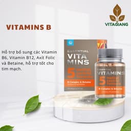 [Hỗ trợ tim mạch] Thực phẩm bảo vệ sức khỏe  Essential Vitamin 5 - Vitamins B-complex & Betaine – 30 viên 2