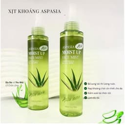 Xịt Khoáng Aspasia Moist Up Face Mist Aloe 150ml 3