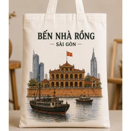 Túi tote có khóa Nghệ Thuật Văn Hóa Việt túi vải canvas Nghệ Thuật Việt Nam kích thước 35x40cm tota0316 5