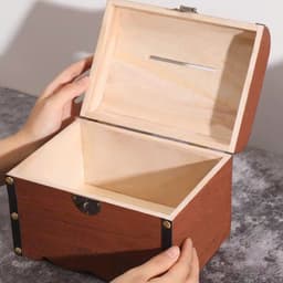 Hộp đựng đồ có khóa rương gỗ 4 size phong cách cổ trang phụ kiện trang trí chụp ảnh 3
