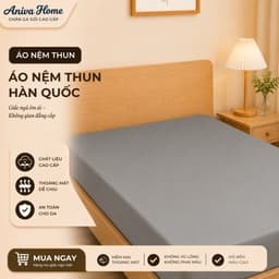 Áo nệm thun trơn Aniva Home, chất liệu cao cấp, đàn hồi tốt, mềm mại, thoáng khí, bền đẹp, tiện lợi 1