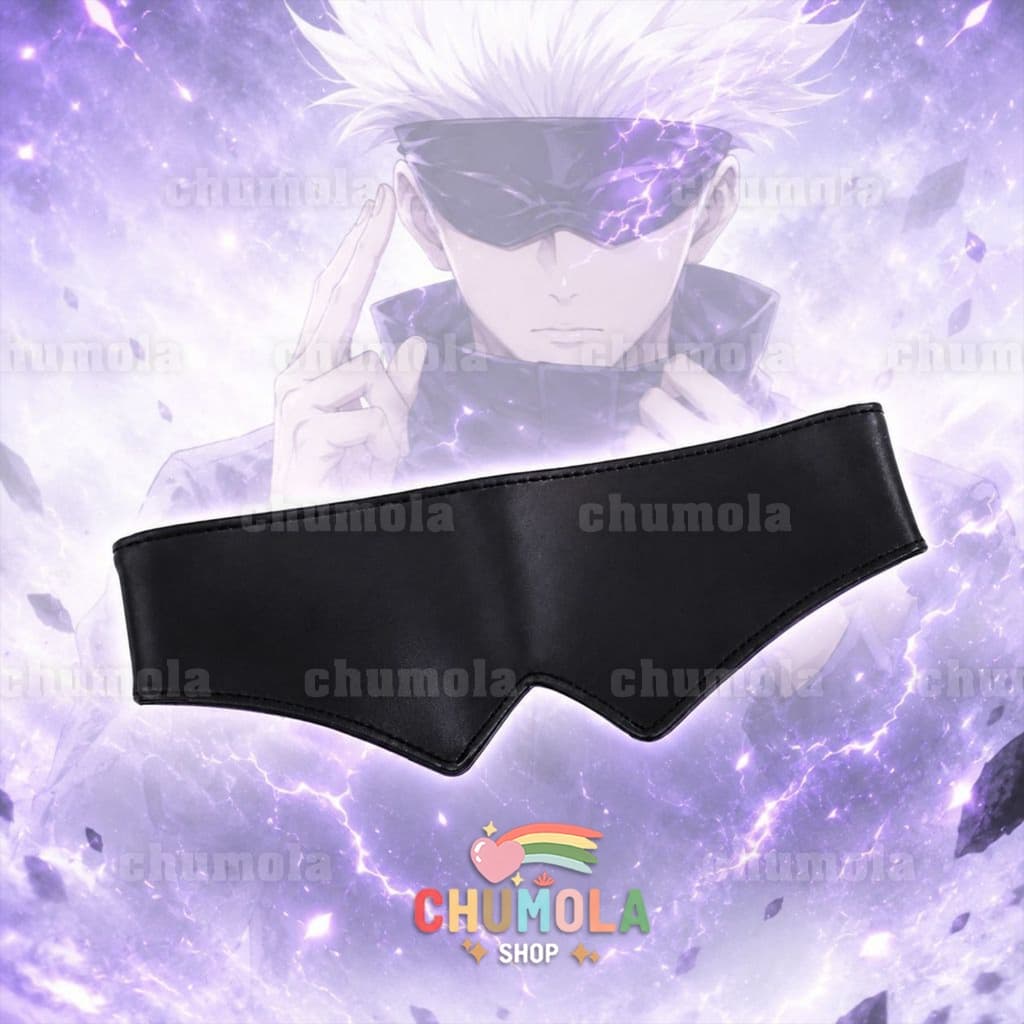 Bịt mắt GOJO SATORU mặt nạ in hình JUJUTSU KAISEN phụ kiện cosplay anime Chú thuật hồi chiến