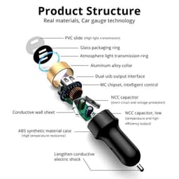 Tẩu sạc nhanh giá rẻ 2 cổng USB thích hợp cho mọi dòng xe ô tô 7
