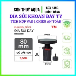 Đĩa sủi khoan đáy bể cá TY - Tích hợp van 1 chiều an toàn, tiện lợi, giải quyết dây dợ lằng nhằng 5