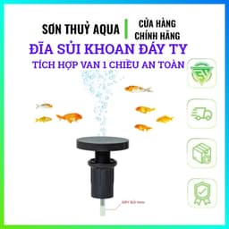 Đĩa sủi khoan đáy bể cá TY - Tích hợp van 1 chiều an toàn, tiện lợi, giải quyết dây dợ lằng nhằng 2