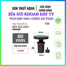 Đĩa sủi khoan đáy bể cá TY - Tích hợp van 1 chiều an toàn, tiện lợi, giải quyết dây dợ lằng nhằng 4