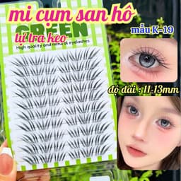 Mi Cụm San Hô K19 Xòe Ôm Dáng Mắt Độ Dài 11-13mm GREEN Thủy Mi 1