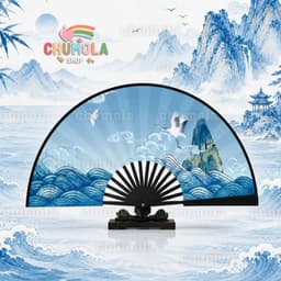 Quạt xếp nan 28cm phụ kiện trưng bày trang trí chụp ảnh cầm tay xinh xắn 1