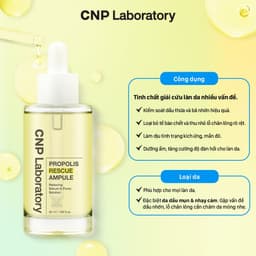 Tinh Chất Keo Ong CNP Laboratory Propolis Rescue Ampule 50ml Serum Phục Hồi Da Dầu Mụn Làm Dịu Da Sau Treatment 6