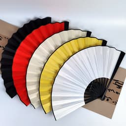 Quạt xếp nan 31cm trơn màu phụ kiện chụp ảnh cầm tay cổ trang 2