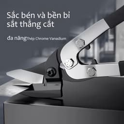 Kéo cắt kim loại đa năng 10 inch, cắt góc 45°, hoàn hảo cho tôn, nhôm, ống PVC, bền bỉ và chất lượng cao. 2
