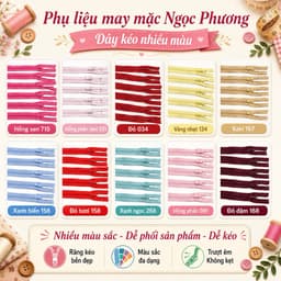Dây kéo HKK 70cm răng 5 cước thay khoá áo khoác túi xách Balô 2