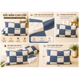 Áo gối nằm cotton Thắng Lợi Aniva Home, mềm mại, thoáng mát, bền đẹp 2