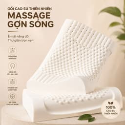 Gối Cao Su Thiên Nhiên Gợn Sóng Massage Aniva Home - Gối Ngủ Thoáng Khí, Hỗ Trợ Cổ Vai Gáyo 5