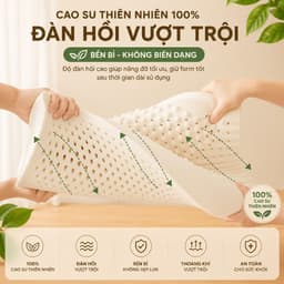 Gối Cao Su Thiên Nhiên Gợn Sóng Massage Aniva Home - Gối Ngủ Thoáng Khí, Hỗ Trợ Cổ Vai Gáyo 4