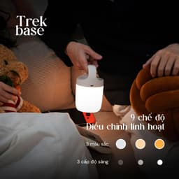 Đèn cầm tay đa năng pin 24h 9 chế độ sáng Velix Trek Base | Đèn cắm trại dã ngoại tích điện 4