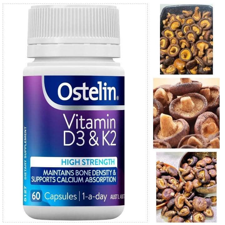 Viên uống bổ sung Canxi Ostelin Calcium & Vitamin D3 + K2, 60 viên
