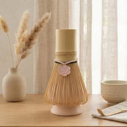 Charm treo chasen thủ công (không bao gồm chasen) hoa sakura. Phụ kiện handmand trang trí chổi tre matcha - Majehome 3