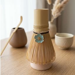 Charm treo chasen thủ công (không bao gồm chasen) hoa sakura. Phụ kiện handmand trang trí chổi tre matcha - Majehome 5