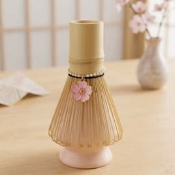 Charm treo chasen thủ công (không bao gồm chasen) hoa sakura. Phụ kiện handmand trang trí chổi tre matcha - Majehome 7