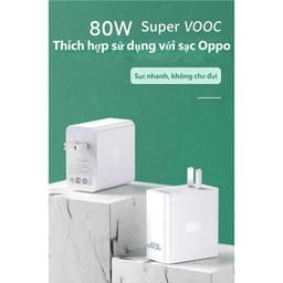 Bộ Sạc Nhanh 80W SUPER VOOC Cổng USB Type C, Sạc Nhanh Không Nóng Máy 9